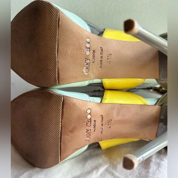 Jimmy Choo Kid Patent Typhoon Ankle Strap Pumps - Picture 6 of 9